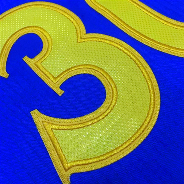 Maillot Authentique Manche Courte Warriors Curry 30 Bleu